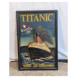 Vintage 3D Titanic Ship of Dreams Wall Art Sign