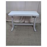 Tresanti White Glass Adjustable Height Standing