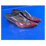 Harley-Davidson Black Red Flame Size 8 Mules