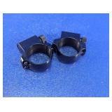 Vtg Black Metal Rifle Scope Mount Rings Pair