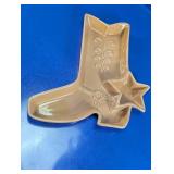 Cowboy Boot Serving Platter