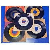 5 Classic Country 45 Rpm Records
