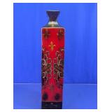 Decorative Fleur-De-Lis Glass Vase