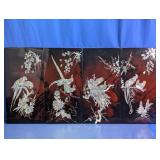 Vintage Mother of Pearl Lacquer Panels Lot