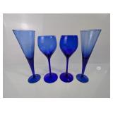 Vibrant Cobalt Blue Glassware Set
