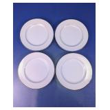 Fine Porcelain Saucers w/ Silver Trim Lot
