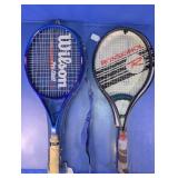 Vintage Tennis Rackets Duo