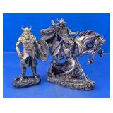 Viking Warrior Figurine Duo