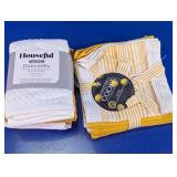 Yellow & White Cotton Dishcloth Sets