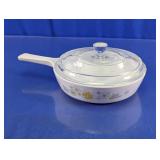 Corning Ware P-83-B Floral Skillet With Lid