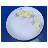 Yellow Rose Floral Ceramic Plate