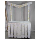 Vintage Wooden Rolling Lemonade Stand Prop