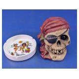 Turks & Caicos Pirate Bank & Ashtray Duo