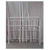 White Metal Queen Spindle Bed Frame Components