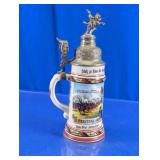 German Reservist Lidded Beer Stein