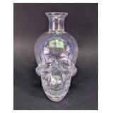Iridescent Glass Skull Decanter Bottle