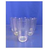 Clear Textured Glass Tumblers Assortment