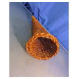 Woven Wicker Cornucopia Basket