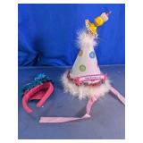 Birthday Hat & Party Girl Headband Set