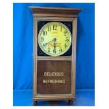 Coca-Cola Wooden Cabinet Wall Clock