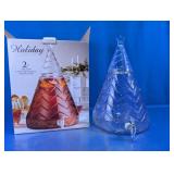 Holiday Tree Glass Cold Beverage Dispenser 2.15G