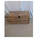 Rustic Wood Storage Chest Trunk