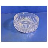 Vtg Cut Crystal Style Round Glass Bowl