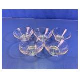 Clear Glass Cone-Shaped Dessert Bowls