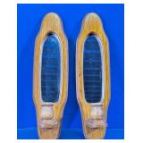 Home Interiors Wooden Wall Sconce Set