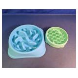 Pair Outward Hound & Pet Slow Feeder Bowls