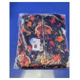 Thanksgiving Turkey Print Zip-Up Hoodie Jacket