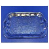 Decorative Rectangular Silver-Plated Serving Tray