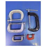 Assorted Metal C-Clamps