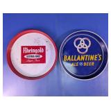 Vintage Metal Beer Serving Trays