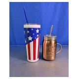 Stainless Steel Tumblers with Straws
