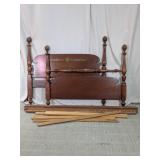Vintage Wooden Four-Poster Bed Frame Lot