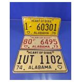 Vintage Alabama License Plates