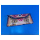 Vintage Hand-Tooled Floral Leather Clutch Wallet