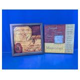 Decorative Framed Wine & Sentiment Wall Art Pair