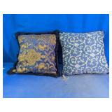 Blue & Gold Decorative Pillow Set
