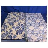Waterford Linens Blue Patterned Textile Pair