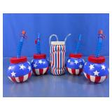 Patriotic Novelty Sipper Cups Lot