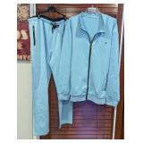 Light Blue Track Jacket And Pants Set
