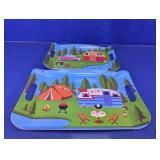 Camper Print Melamine Plastic Serving Trays