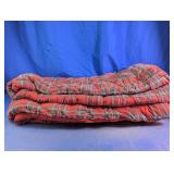 Vtg Red Plaid Flannel Sleeping Bag