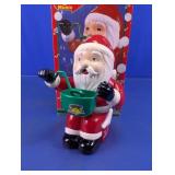 Vintage Musical Bubble Blowing Santa Figure Boxed