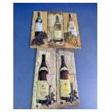 Wine Bottle & Grape Wall Plaque Set