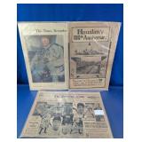 Vintage Historic Newspaper Trio
