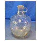 Vintage Leaf Embossed Glass Decanter Jug