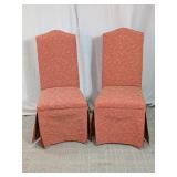 Vintage Skirted Dining Chairs Pair